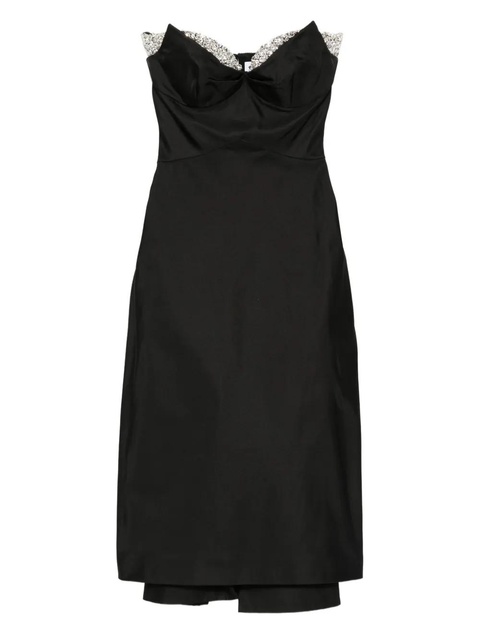 Alexander McQueen crystal-embellished strapless midi dress - Black - zdjęcie produktu nr 1