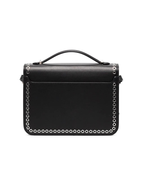 Alexander McQueen black medium eyelet leather box bag - zdjęcie produktu nr 2