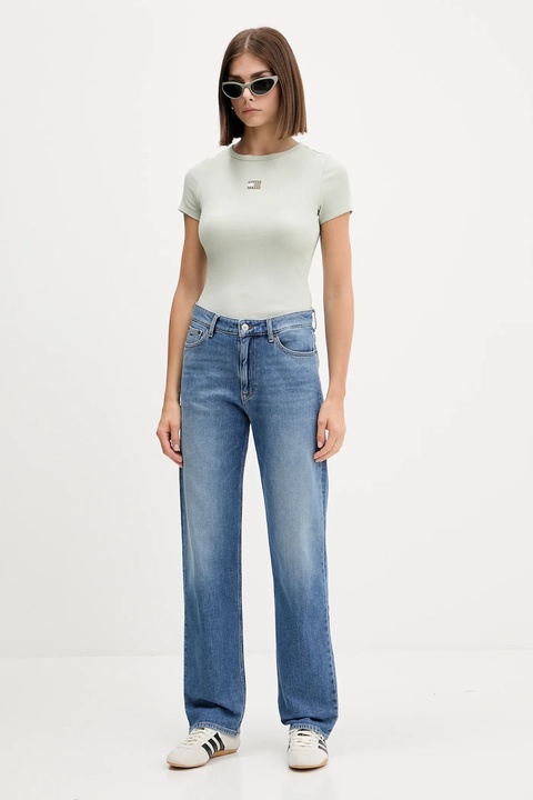 Tommy Jeans t-shirt damski kolor zielony DW0DW17881 - zdjęcie produktu nr 1