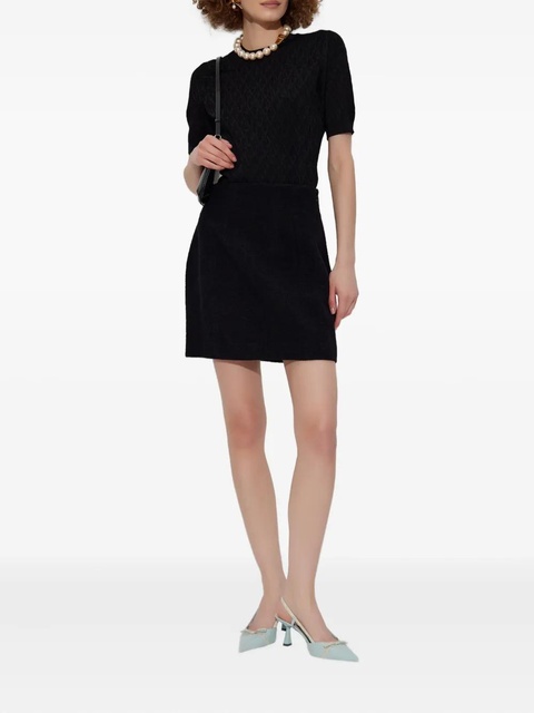 Alessandra Rich A-line mini skirt - Black - zdjęcie produktu nr 2