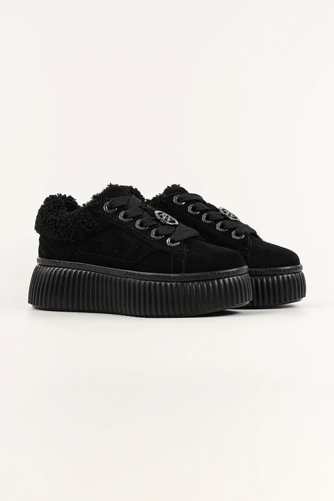 Karl Lagerfeld sneakersy skórzane KREEPER LO damskie kolor czarny KL42312 - zdjęcie produktu nr 2