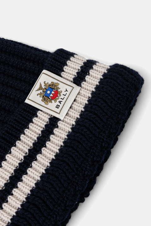 Bally czapka wełniana kolor granatowy WHA02D - zdjęcie produktu nr 2