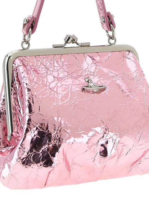Vivienne Westwood Granny Frame metallic-effect tote bag - Pink - zdjęcie produktu nr 2