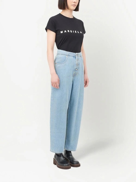 MM6 Maison Margiela mid-rise cropped jeans - Blue - zdjęcie produktu nr 1