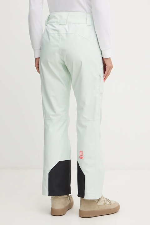 Helly Hansen spodnie narciarskie POWDERQUEEN kolor zielony 65925 - zdjęcie produktu nr 1