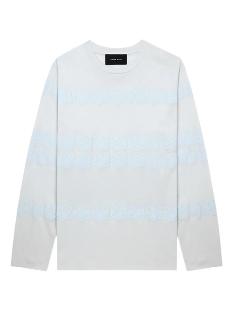 Simone Rocha floral-print long-sleeve T-shirt - Blue - zdjęcie produktu nr 1