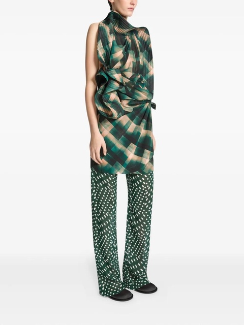 DRIES VAN NOTEN check-pattern top - Green - zdjęcie produktu nr 2