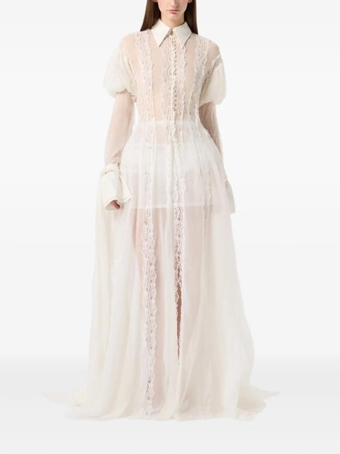 Blumarine puff-sleeve maxi dress - Neutrals - zdjęcie produktu nr 2