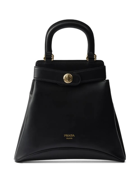 Prada logo-stamp leather tote bag - Black - zdjęcie produktu nr 1