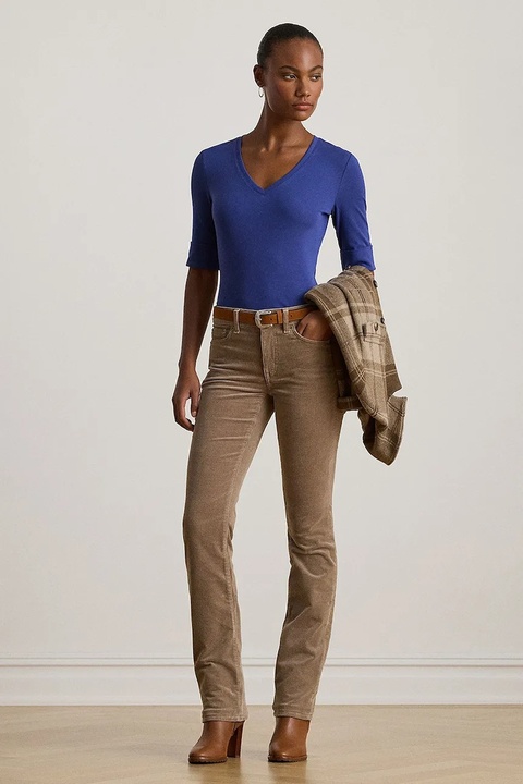 Lauren Ralph Lauren t-shirt bawełniany damski kolor niebieski 200815843 - zdjęcie produktu nr 2