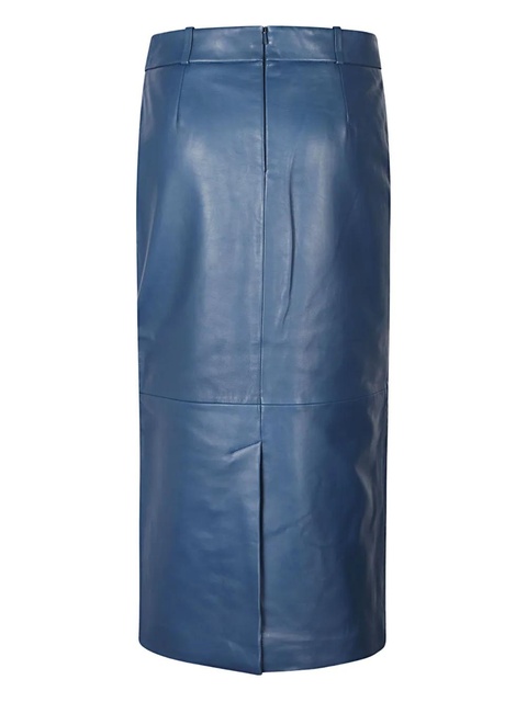 The Frankie Shop Taney leather midi skirt - Blue - zdjęcie produktu nr 2