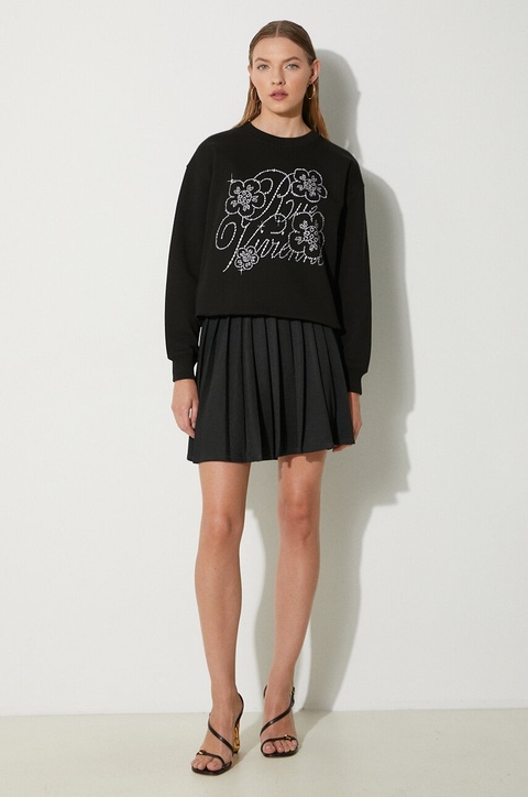 Kenzo bluza bawełniana Constellation Emb Classic damska kolor czarny z aplikacją FE62SW1654MF.99J - zdjęcie produktu nr 2