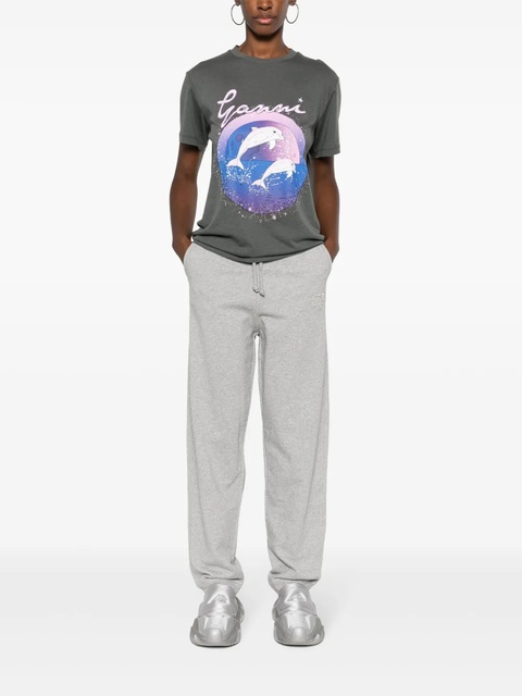 GANNI logo-embroidered track pants - Grey - zdjęcie produktu nr 2
