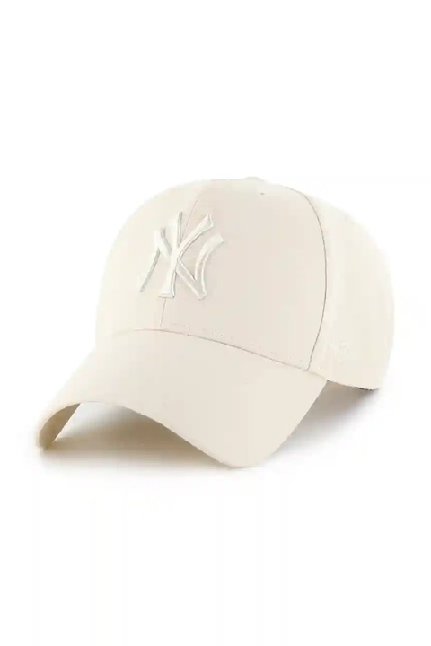 47 brand czapka z daszkiem z dodatkiem wełny MLB New York Yankees kolor beżowy B-MVPSP17WBP-NTAG - zdjęcie produktu nr 2