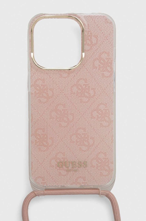 Guess etui na telefon iPhone 15 Pro 6.1" kolor różowy - zdjęcie produktu nr 1
