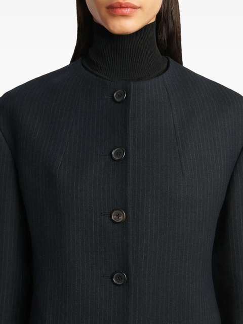 KHAITE Jameson pinstripe button jacket - Blue - zdjęcie produktu nr 2