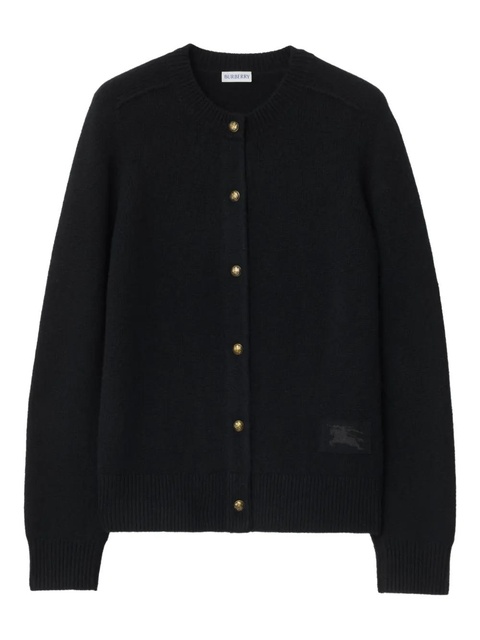 Burberry elbow-patch equestrian knight cardigan - Black - zdjęcie produktu nr 1