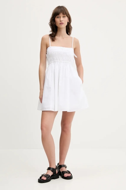 Abercrombie & Fitch sukienka kolor biały mini rozkloszowana KI159-5820 - zdjęcie produktu nr 2