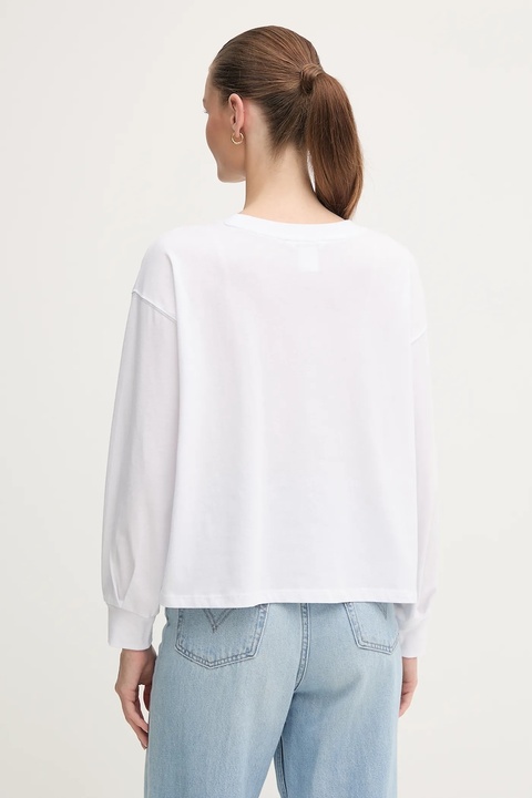 Dkny longsleeve bawełniany kolor biały DJ5T1488 - zdjęcie produktu nr 2