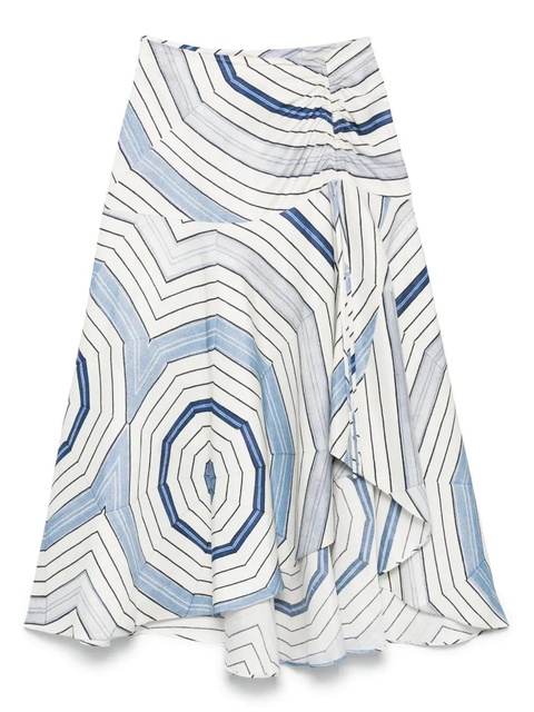 SANDRO x Louise Bourgeois spider-web print midi skirt - Neutrals - zdjęcie produktu nr 1