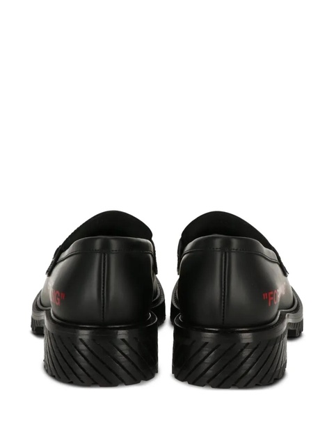 Off-White slogan-print loafers - Black - zdjęcie produktu nr 2