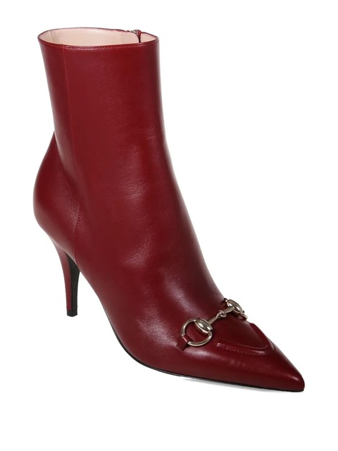Gucci 85mm horsebit pointed boots - Red - zdjęcie produktu nr 1