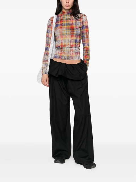 Vivienne Westwood Dolcevita tartan turtleneck top - Red - zdjęcie produktu nr 2