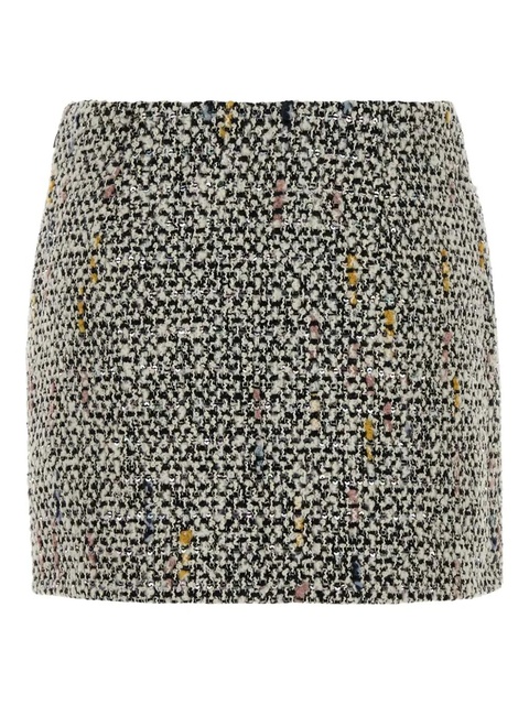 Alessandra Rich tweed sequinned mini skirt - Neutrals - zdjęcie produktu nr 1