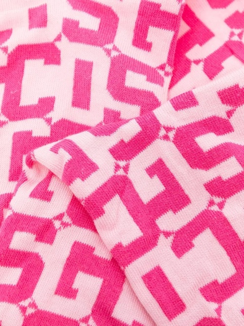 GCDS intarsia-knit logo socks - Pink - zdjęcie produktu nr 2