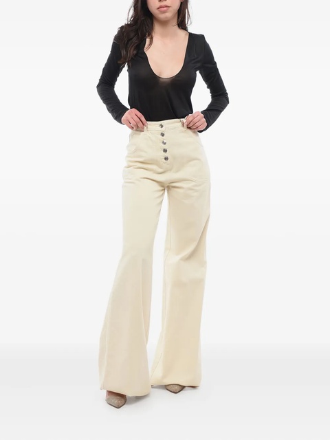 ETRO embroidered-pocket button-fastening jeans - Neutrals - zdjęcie produktu nr 1
