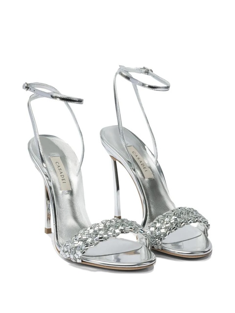 Casadei 100mm Interstellar crystal-embellished sandals - Silver - zdjęcie produktu nr 2