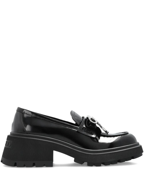 Jimmy Choo 40mm Azizi bow-detailed Loafer - Black - zdjęcie produktu nr 1