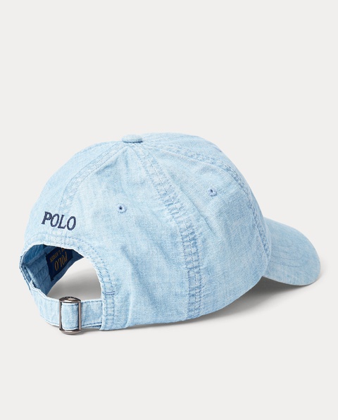 RALPH LAUREN - Jeansowa czapka z daszkiem Chambray - zdjęcie produktu nr 1