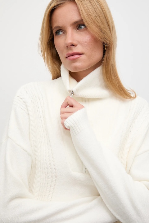 Answear.LAB sweter z kaszmirem kolor beżowy z golfem - zdjęcie produktu nr 1