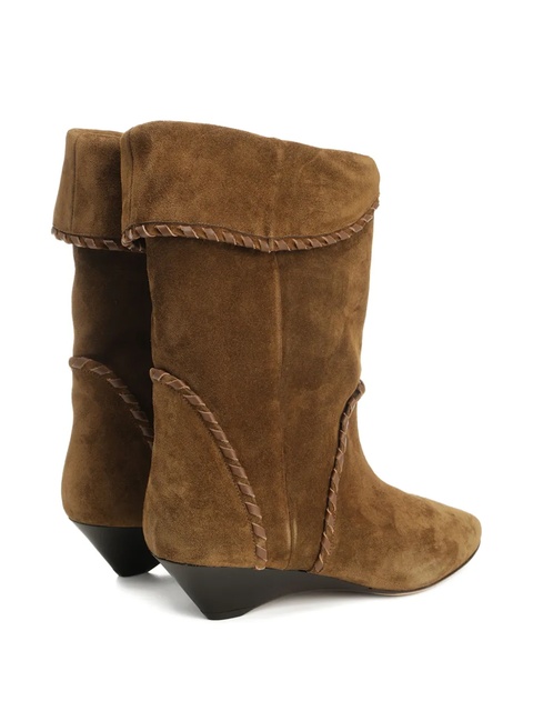 ISABEL MARANT 45mm braided-detail suede boots - Brown - zdjęcie produktu nr 2