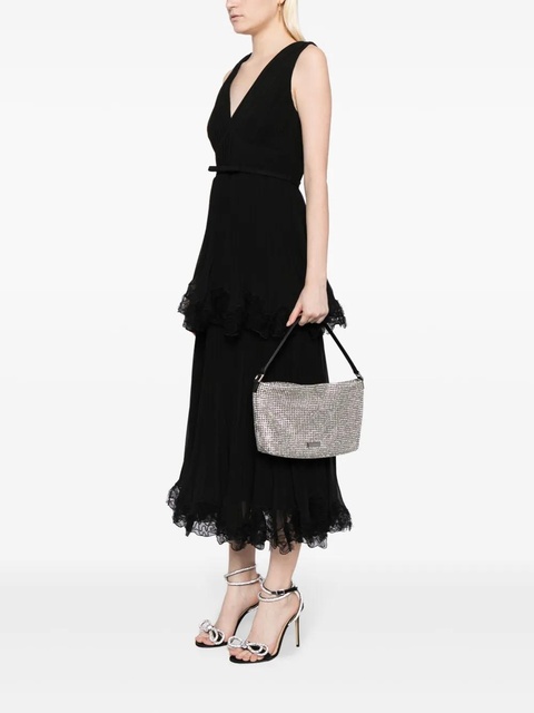 Self-Portrait medium Diamante shoulder bag - Silver - zdjęcie produktu nr 2