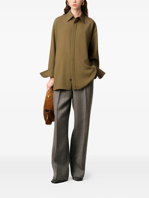 AMI Paris side-slits shirt - Green - zdjęcie produktu nr 2