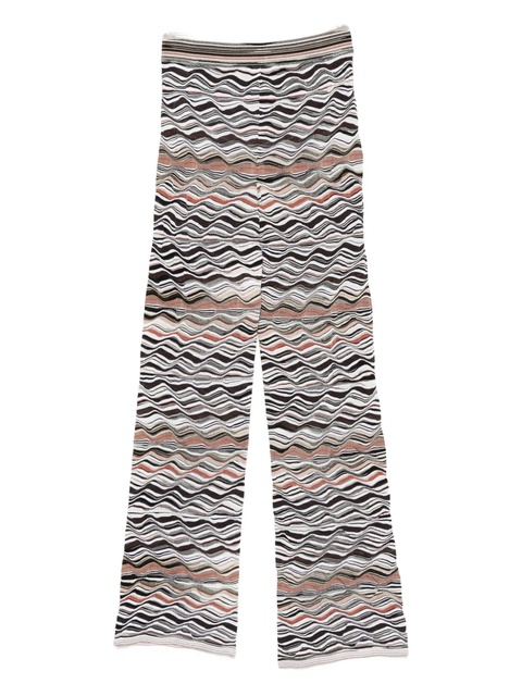 Missoni wave-pattern straight-leg trousers - Neutrals - zdjęcie produktu nr 1