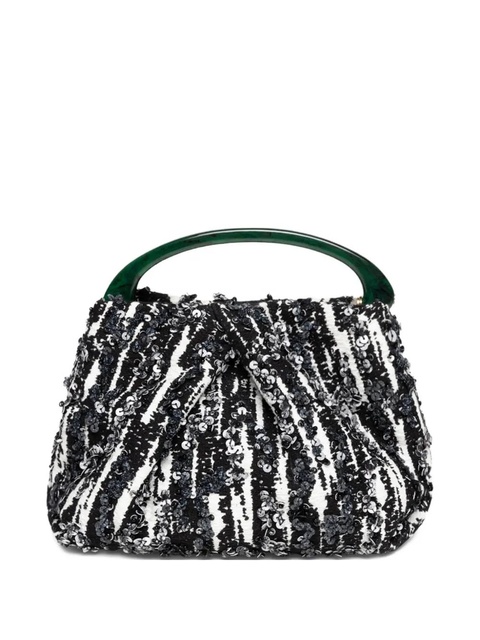 DRIES VAN NOTEN pleated sequin mini bag - Black - zdjęcie produktu nr 1