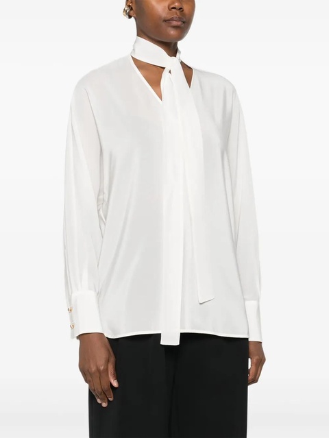 Max Mara tie-neck silk blouse - White - zdjęcie produktu nr 2