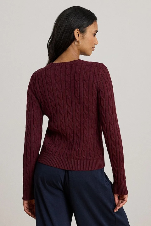 Lauren Ralph Lauren kardigan bawełniany kolor bordowy 200932225 - zdjęcie produktu nr 2