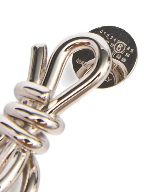 MM6 Maison Margiela mono knot earring - Silver - zdjęcie produktu nr 2