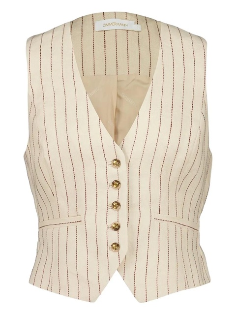 ZIMMERMANN pinstripe button vest - Neutrals - zdjęcie produktu nr 1