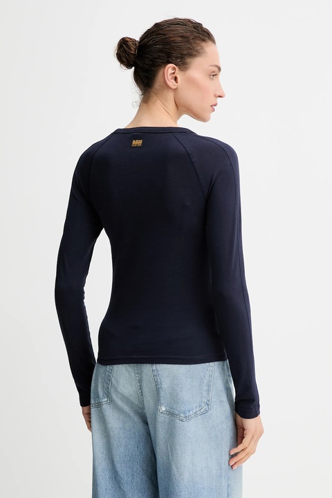 G-Star longsleeve bawełniany kolor granatowy D27740.D961 - zdjęcie produktu nr 2