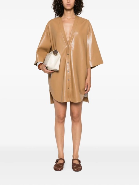 Nanushka button-front shirt dress - Neutrals - zdjęcie produktu nr 2