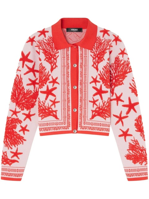 Versace Barocco Sea polo cardigan - Pink - zdjęcie produktu nr 1