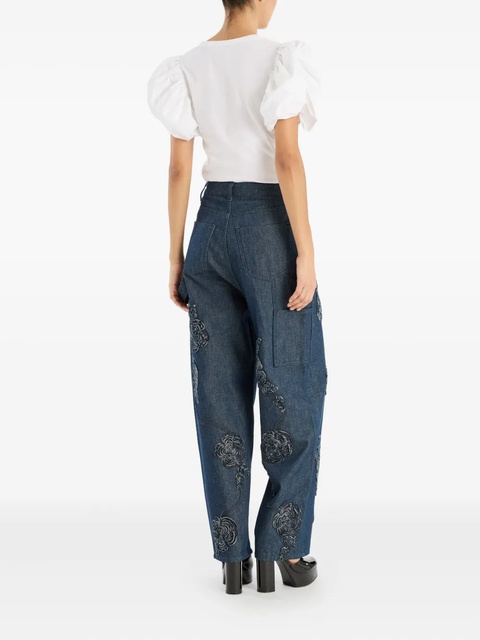 ROTATE BIRGER CHRISTENSEN puff-sleeve T-shirt - White - zdjęcie produktu nr 2