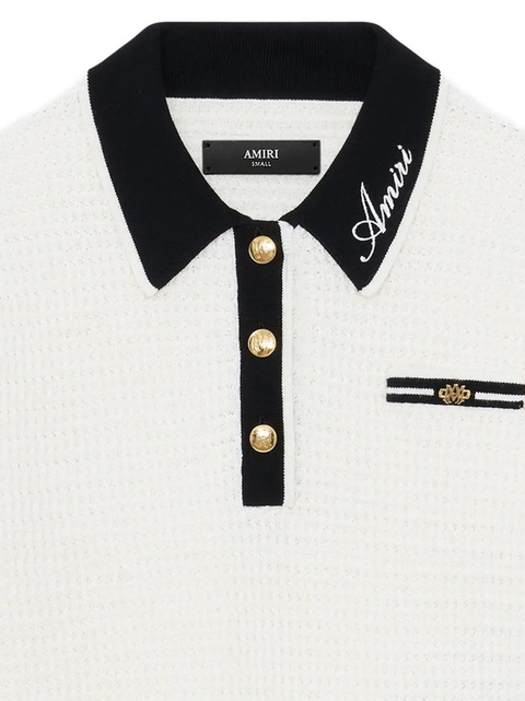 AMIRI button logo polo - White - zdjęcie produktu nr 1