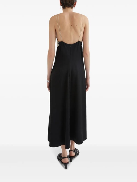 Jil Sander embroidered midi dress - Black - zdjęcie produktu nr 2