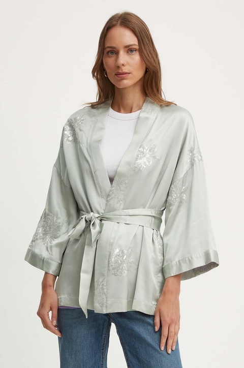 Sandro Ferrone narzutka kolor zielony niezapinana SFS150XBDISOTTA - zdjęcie produktu nr 1